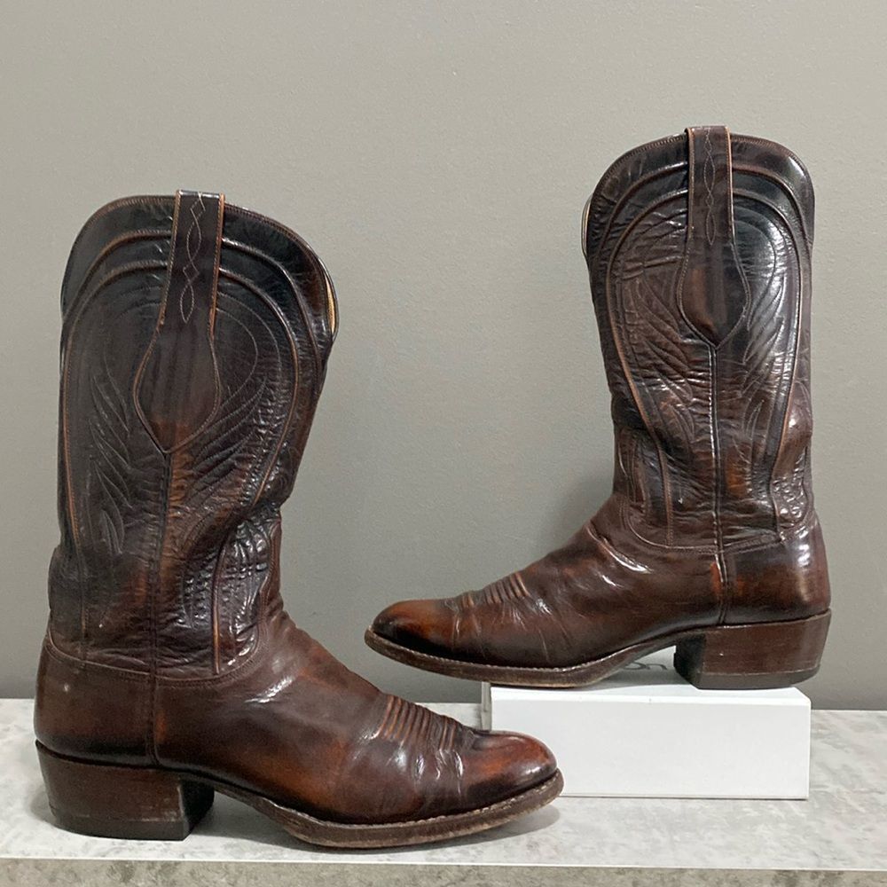 Lucchese Leather Cowboy Boots